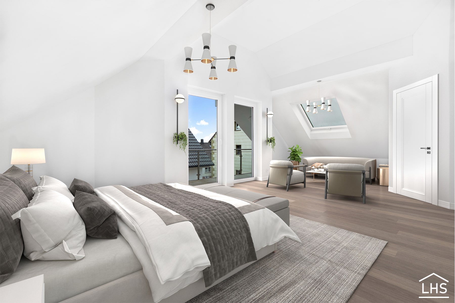 luxury virtual staging bedroom after